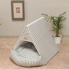 두기펫 반려동물 옥스포드 데이지 삼각 하우스, 그레이, 1개