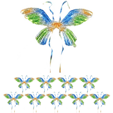 MEO 홈 생일파티 나비 날개풍선 믹스윙 샤이닝, 블루그린, 10개