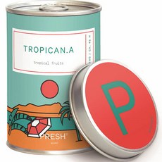 PRESH 大豆香氛蠟燭 M號, 220g, Tropicana 熱帶水果, 1罐
