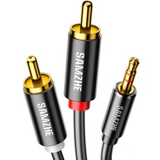 삼지 3.5mm 스테레오 to 2RCA 오디오 케이블 3m, 1개