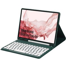 태블리스 태블릿PC S펜수납 북커버 블루투스 키보드 케이스 AK-32, 카키