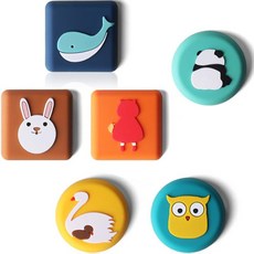 냥이마트 도어 충격 방지패드 6종 세트, 1세트, 팬더, 백조, 부엉이, 고래, 빨간망토, 토끼