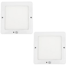 포커스 LED 엣지 사각 센서등 스위치타입 16W, 6500K 주광색, 2개