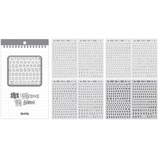 Wannadis Tungle 透明線朝鮮文貼紙輔音 4p + 元音 4p 套組, 03 黑沙, 1組