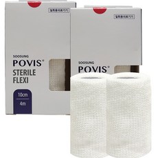 수성 포비스 스테럴 플렉스 압박용 밴드 10cm x 4m SSF-H4, 1개입, 2개 - povis