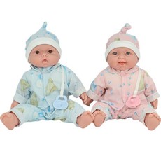 베렝구어 아동용 실제같은 아기인형 NO 350242 랏츠투쿠들 작은 쌍둥이, 혼합색상