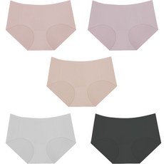 女式柔和模糊無縫單線超長內褲 5 件套