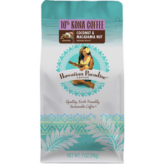 하와이안파라다이스커피 하와이 코나 코코넛 마카다미아넛 분쇄 커피, 핸드드립, 198g, 1개