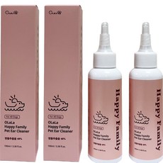 오랄라 반려동물 해피 패밀리 펫 귀세정제, 2개, 100ml