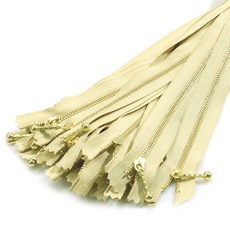 YKK 華可貴 金色拉鍊 1 25cm, 淺褐色, 25個