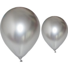 젤루뚝 메탈 파티 풍선 12.7cm 150p + 25.4cm 50p 세트, 은색, 1세트