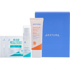 에스트라 더마 UV365 레드진정 톤업 선크림 40ml SPF50+ PA++++ + 에이시카 365 진정 팩 패드 2p + 진정 세럼 5ml 세트, 1세트