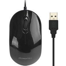 맥스틸 무소음 USB 마우스 MO-M101U, 블랙
