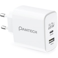 팬택 2포트 초고속 가정용 PD 멀티 충전기 65W, 화이트, 1개