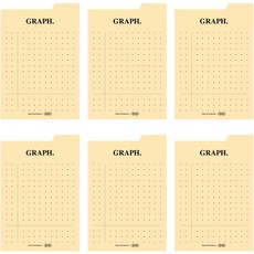 플레픽 스티키 점착식 인덱스 메모지 13 GRAPH, 옐로우, 6개