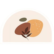 모네타 반원형 모던 발매트, A09, 1개