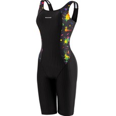 koogi adventure 女款半全身U型背心5分室內泳裝 KS-Q8505