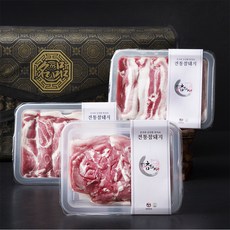 전통참돼지 모듬 구이삼겹 400g + 구이용목심 400g + 앞다리주물럭 400g 선물세트, 1세트