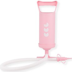 코코릭 튜브 호스형 강력 바람 휴대용 공기주입 더블액션 핸드 펌프, 핑크