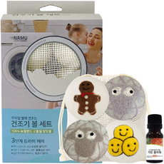 나무 건조기 양모 무늬볼 4종 + 가든플라워 퍼퓸 세트, 혼합색상, 1세트