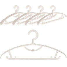 생활공식 베이직 라운드 어깨 옷걸이, 화이트, 20개