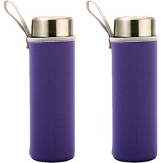 뷰레이터닷컴 베이크 무지 물병가방 550ml, 퍼플, 2개