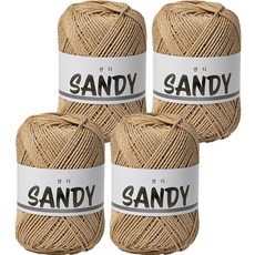 yarna 샌디 뜨개실 50g, 13 베이지, 4개 13 베이지, 4개