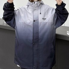 메이첼 여성용 그라데이션 후드 오버핏 봄 가을 점퍼 03638