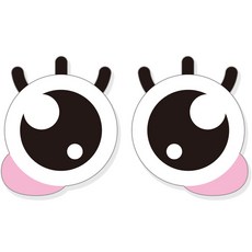 제제데코 차량 졸음방지 잠깨우는 왕눈이 반사판 눈 스티커 대형 27~28cm, 왕눈이 A003, 1세트