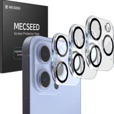 MECSEED 3CX 빛번짐방지 카메라 렌즈 풀커버 강화유리 휴대폰 액정보호필름 3p, 1개