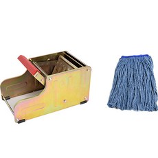 Clean Mate 鐵腳拖把+一般藍色馬波拖把 340g組, 1組, 藍色