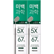 메디안 미백과학 플럼민트향 치약, 100g, 2개