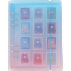워너디스 A5 6공 띠부씰 바인더 세트, 03 블루핑크, 1세트