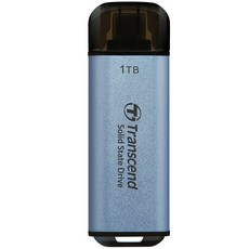 Transcend 創見 超小型USB-C外接SSD ESD300, 1TB, 天藍色