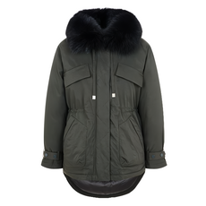 보브 여성용 폭스 퍼 스트링 구스다운 자켓 7153417009