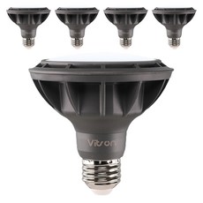 원하 비츠온 스포트 확산형 LED 전구 블랙 15W PAR30, 주광색, 5개