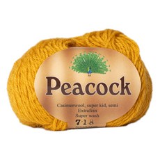 yarna 피코크 뜨개실 50g, 718 머스타드, 1개