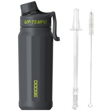 블랙스미스에어펌프 닷지 빨대 텀블러 + 빨대세척솔 세트, 블랙, 670ml, 1세트 블랙, 1세트