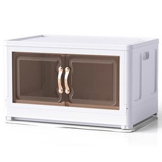 21세기트랜드 엑스라지 접이식 양문형 리빙박스 수납장, 화이트, 1개