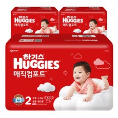 하기스 NEW 매직컴포트 밴드형 기저귀 남여공용 소형 4~8kg, 2단계, 150매