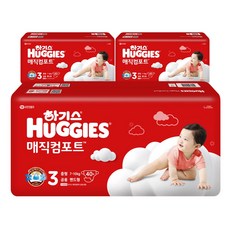 하기스 NEW 매직컴포트 밴드형 기저귀 남여공용 중형 7~10kg, 3단계, 120매