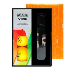 Volvik 新款生動霧面高爾夫球 3P + 彩虹功能 T恤高爾夫禮品套裝, 1個, 黃色