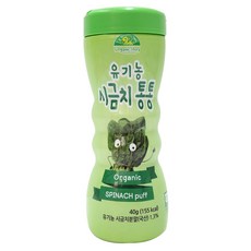 OrganicStory 유아용 유기농 시금치통통 과자, 시금치맛, 40g, 1개