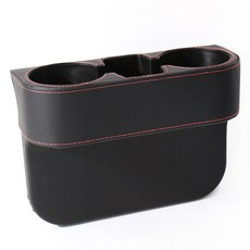 벤오토 차량용 틈새가죽 컵홀더, 블랙, 1개