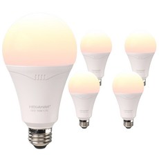 비츠온 A 벌브 메가맨 LED 전구 16W 화이트, 전구색, 5개