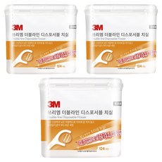 쓰리엠 디스포서블 치실 벌크 더블라인, 2cm, 124개입, 3개