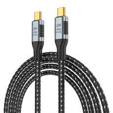 아이쏘우 USB4 GEN3 240W 40Gbps 고속충전 C타입 케이블, 180cm, 블랙, 1개