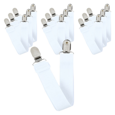 앞날앤 침대시트 고정 커튼클립 130~250 cm, 화이트, 10개