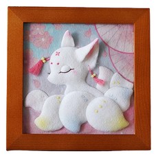 판타지 애니멀 프레임 양모 펠트 키트, 미호, 1개