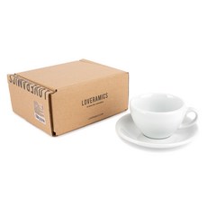 러브라믹스 에그 카푸치노 기프트 세트 200ml, 화이트, 1세트 화이트, 1세트